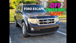 FORD ESCAPE CHECK ENG LIGHT OFF WITHOUT SCANNER