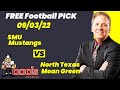 Free Football Pick SMU Mustangs vs North Texas Mean Green Prediction, 9/3/2022 College Football