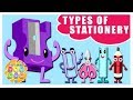 Learn Types of Stationery for Kids | Learning Videos for Children | Cartoon Doo Doo TV