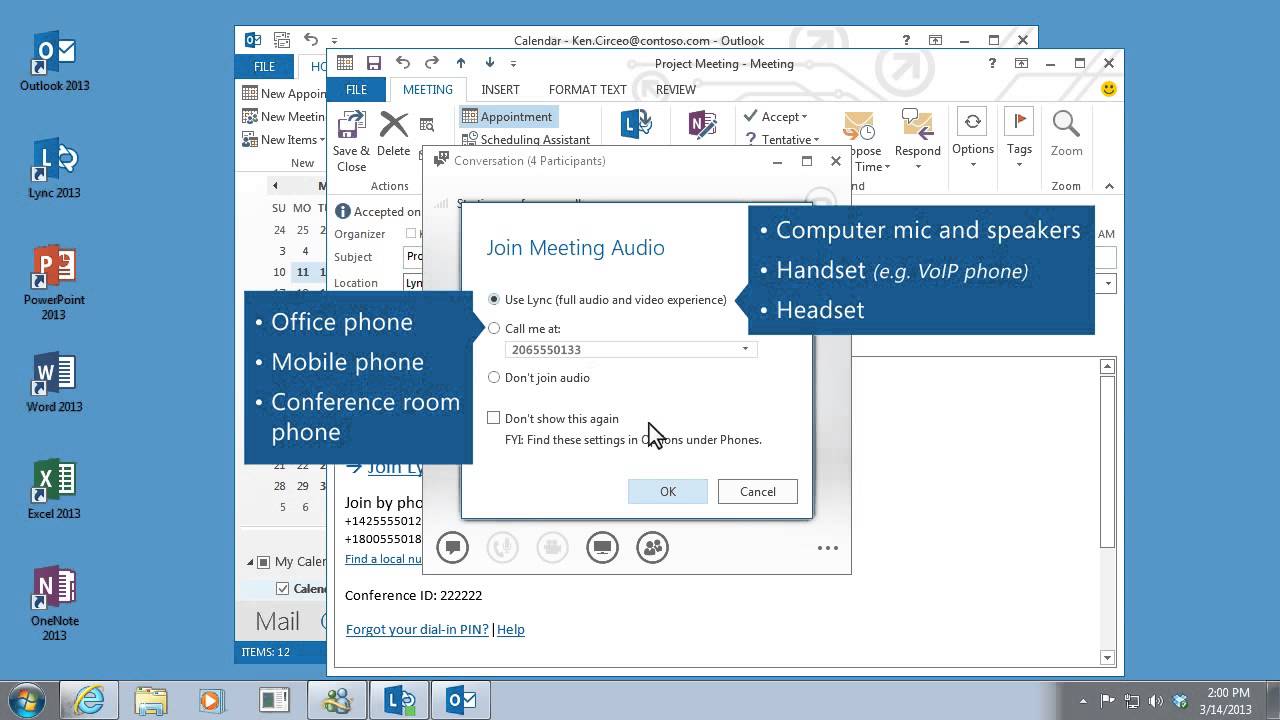 Join a Meeting in Lync 2013