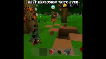 Best fire and explosion trick ever in mini block craft survival 😱 #miniblockcraft #shorts #survival