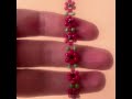 Poppy Beaded Bracelet – Handmade Floral Jewellery UK, Colourful Gift for Her