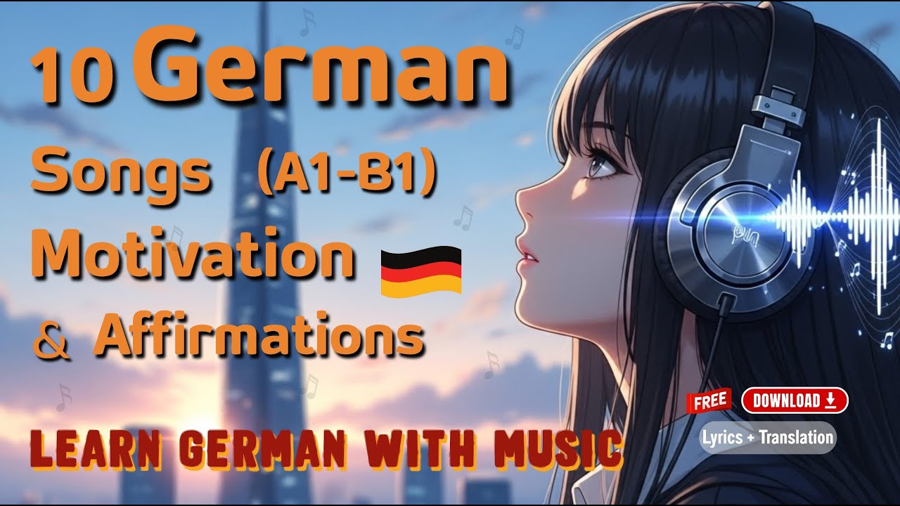 German Motivational Songs with Affirmations 🎵 |📝 Learn German Through Positive Music (A1–B1)