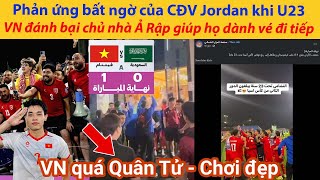 The Unexpected Reaction Of Jordanian Fans When Vietnam U23 Defeated Host Saudi Arabia, Securing T...