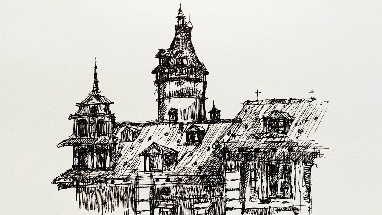 Travel sketch / location drawing | Daily sketching practice / quick drawing /Sketch Book