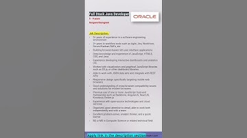 Oracle | Java | Developer | Full Stack #shorts #ytshorts
