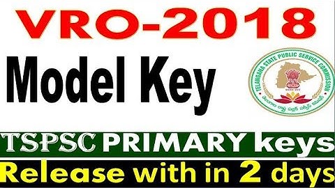 VRO Model Key released Now for all Candidates From TSPSC  must watch now by SRINIVAS Mech