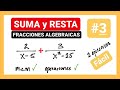 SUMA de fracciones algebraicas HETEROGÉNEAS