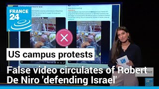 No, this video doesn't show Robert De Niro confronting pro-Palestinian protesters • FRANCE 24