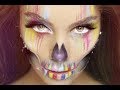 WATERCOLOUR SKULL HALLOWEEN MAKEUP | Julia Dantas