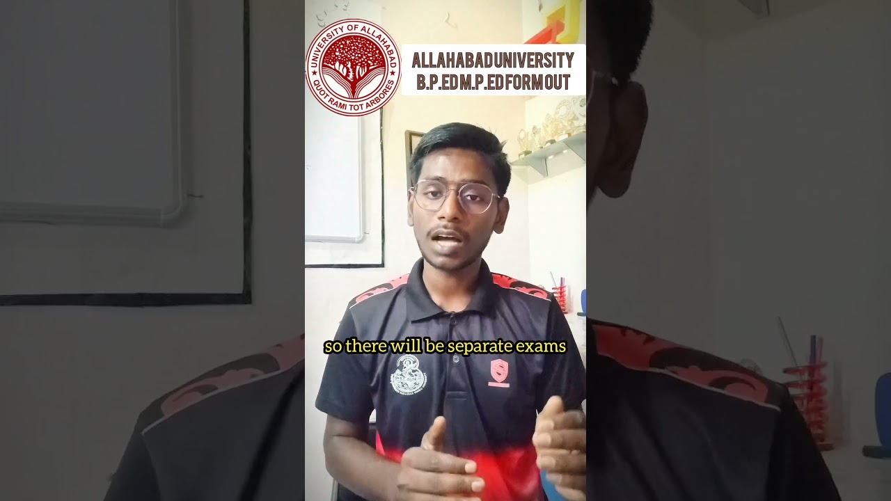 Allahabad University bped MPEd form release 2025 