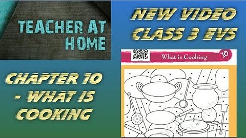NCERT CLASS 3 EVS Chapter 10 WHAT IS COOKING with explanation