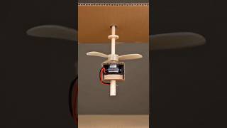 I Built a Mini Ceiling Fan Using a DC Motor! #diy #dcmotor #scienceproject #shorts