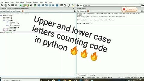 Python:Upper and Lower case letters counting from output.