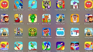 Count Master 3D,Tom Time Rush,Subway Surf,Cat Runner,Fun Race 3D,PAC MAN,Save The Fish,BowMasters... screenshot 2