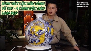 MẪU BÌNH HÚT TÀI LỘC TỨ CẢNH BỐN MÙA ĐẸP - BÌNH SỨ BÁT TRÀNG