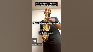 6 Octave Concert C# Major Scale On Alto Saxophone