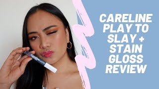 Careline Play to Slay Palette + Stain Gloss Review | #CarelineGang