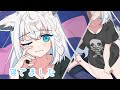 【手描き】寝起きTシャツ一枚のふにゃふにゃフブちゃん【白上フブキ/寝起き/ホロライブ 切り抜き 手描き/フブキング】