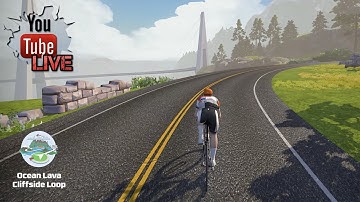 Lama LIVE: Ocean Lava Cliffside Loop // NEW Watopia Route Badge Quest 🚲