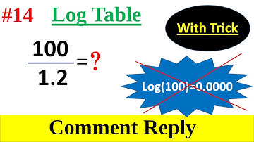 Numbers division trick || How to use log table for division || log table for 11 class