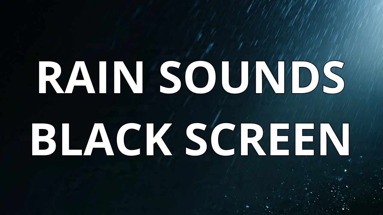 Rain Sounds for Anxiety Relief 🌧️ Black Screen