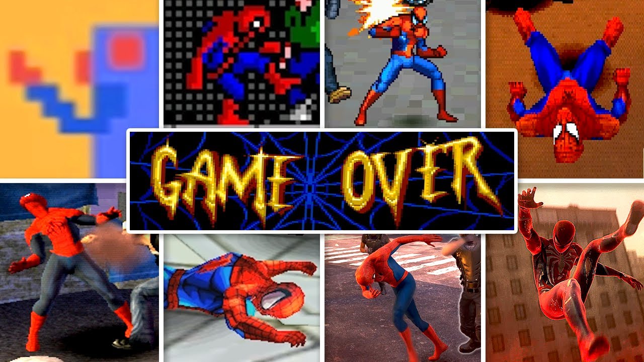 Evolution Of Spider-Man Games Death Animations & Game Over Screens (1982 - 2025)