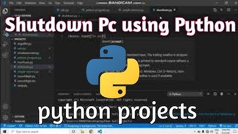Shutdown your PC using python
