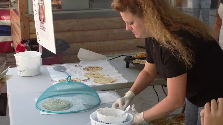 Theresa Moravec serving Buffalo Berry Creme Crepe ...