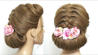 Easy Bridal Bun Updo. Simple  Hairstyles For Long Hair