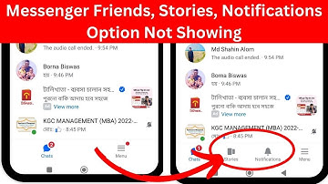 Messenger Friends, Stories, Notifications Option Not Showing