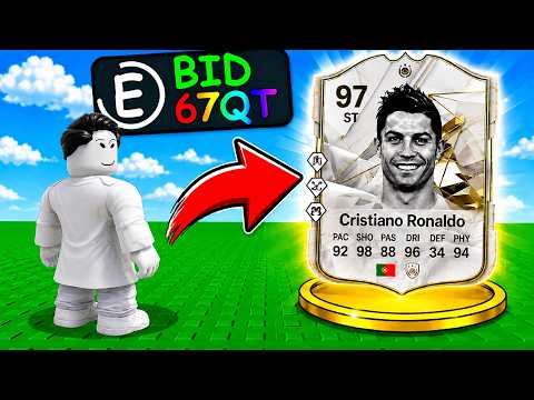 Playing bid for soccer cards on Roblox !!