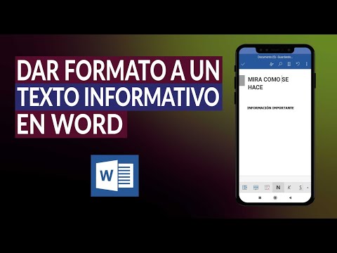 Cómo Dar Formato a un Texto Informativo en Microsoft Word - Muy Fácil