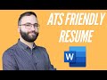 Create ATS-Friendly Resumes in Word 📝