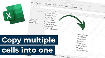 Microsoft Excel - Copy the data from multiple cells into one cell