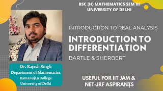 INTRODUCTION TO DIFFERENTIATION | REAL ANALYSIS | BARTLE & SHERBERT