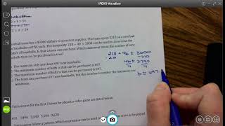 Algebra 1: Keystone Review BR Unit 1 (4-6)