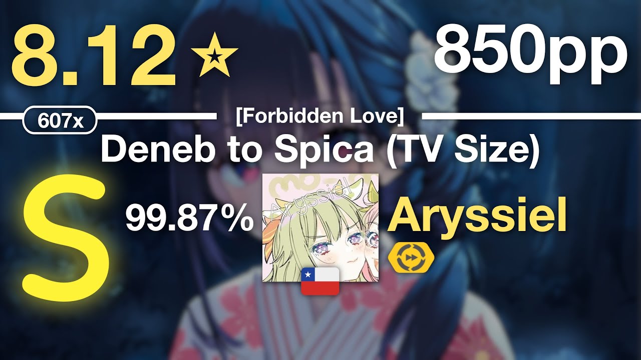 🔔(2023) 8.12⭐Aryssiel | DIALOGUE+- Deneb to Spica (TV Size) [Forbidden Love] +DT 850pp 99.87% FC