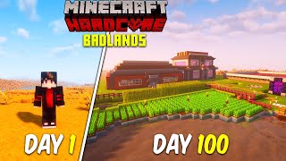 I Survived 100 Days In Badlands Only World In Minecraft Hardcore (Hindi)