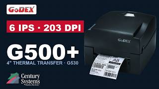 GoDEX G500  Desktop Label Printer: Dual USB Hosts, 300 m Ribbon