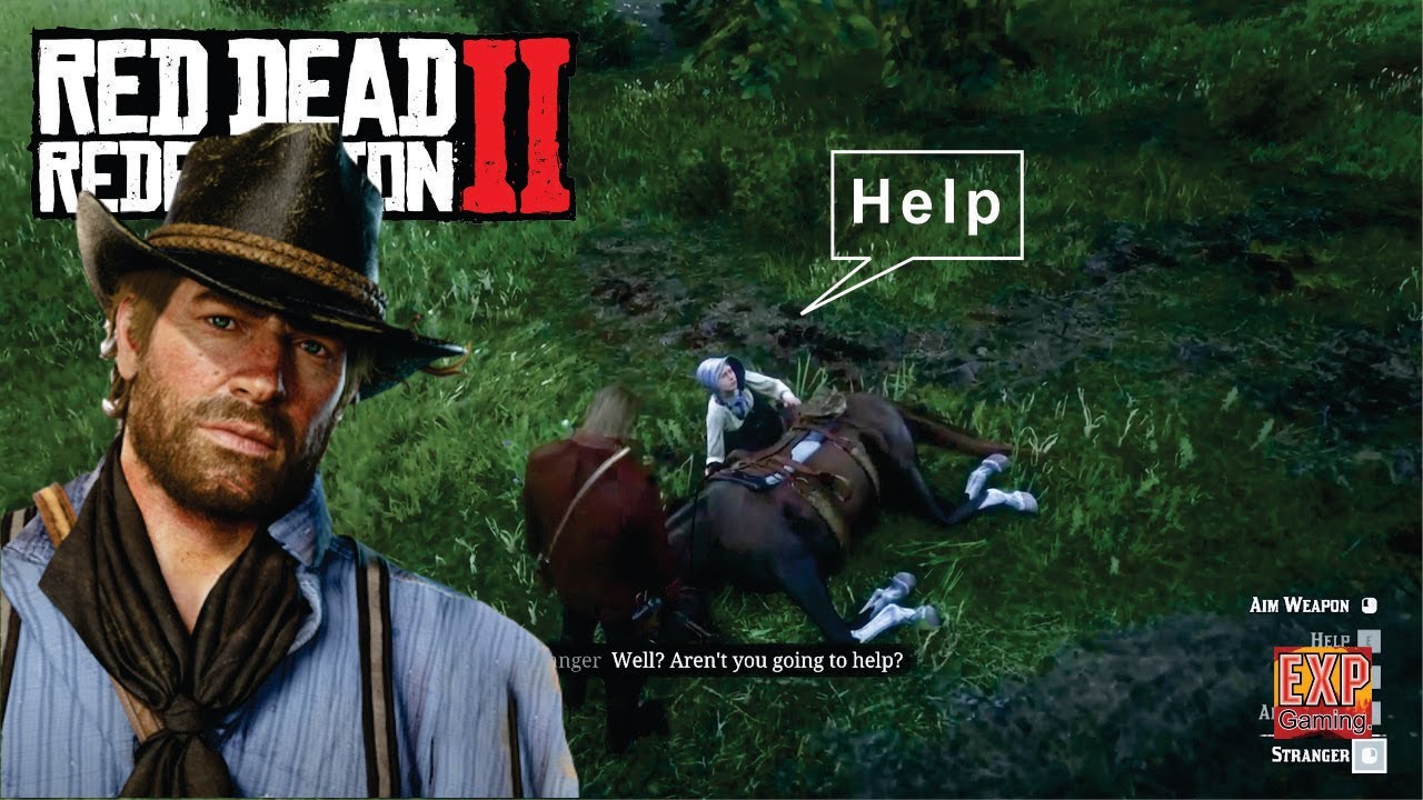 rdr2 city #3 | Arthur help a trapped woman and got gift from her | red ...