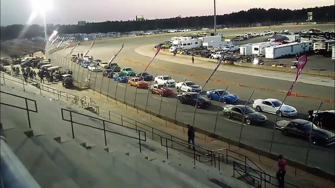 Day 2 27 Pro Street Cars About To Go Around Oval Track South
