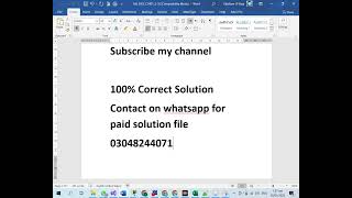 CS401 Assignment 2 Solution Fall 2022, CS401 Assignment 2 solution 2022, CS401 assig 2 solution 2023 Net Worth