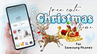 ☃️ how to have your phone a free christmas theme - hello winter theme (christmas samsung phone)