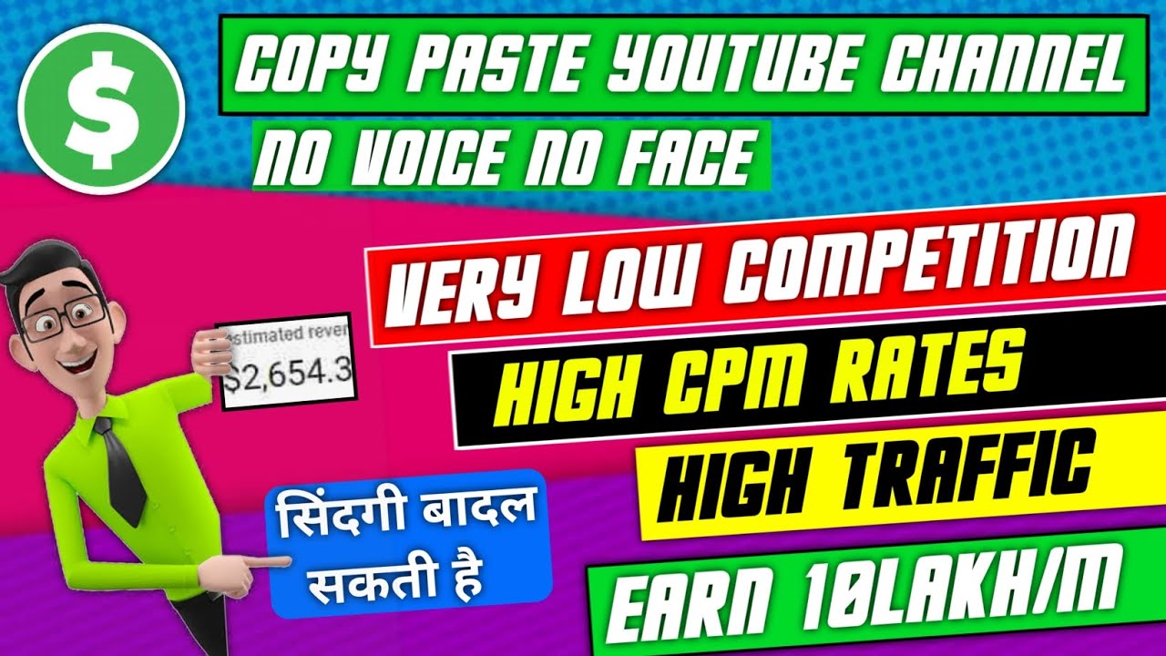 Earn $105k/M by copy paste channel | high cpm rate copy paste chennal ...