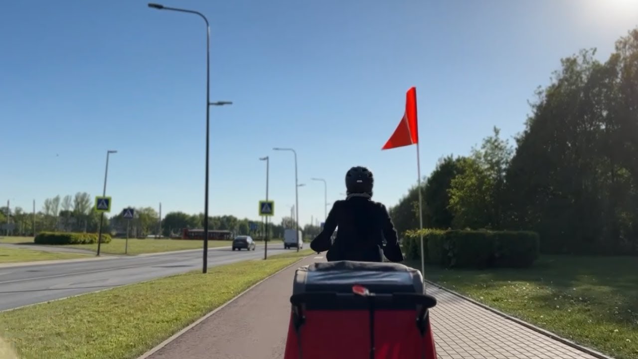 Cycling around Kaunas Bike Lane & Pedestrian LetsBike Family Bike