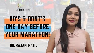 Do's and Don'ts One Day Before Your Marathon