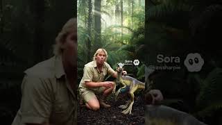 Steve Irwin Meets A Dinosaur Ai Video