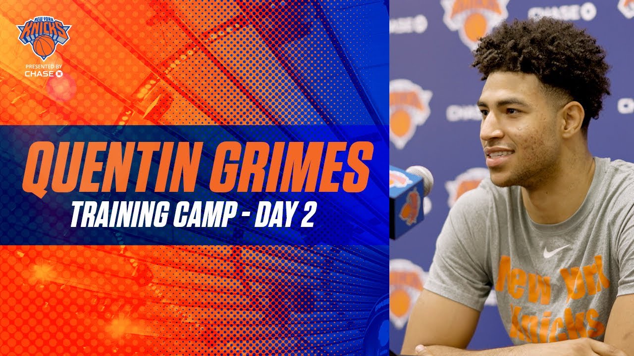 Knicks Training Camp Day 2 Quentin Grimes YouTube
