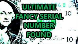 $1 bill with UNBELIEVABLE FANCY SERIAL NUMBER